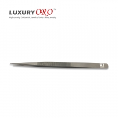 Stainless Steel Diamond Tweezer With Grooved-Tip
