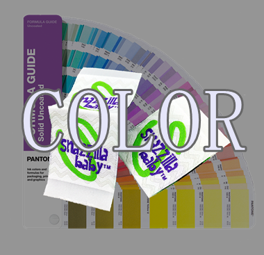 Woven label color chart from Igingle