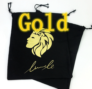 What's the different gold logo effect on cotton bags ?