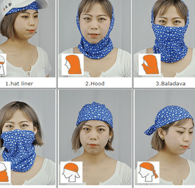 How to bandanas wear biker on head?