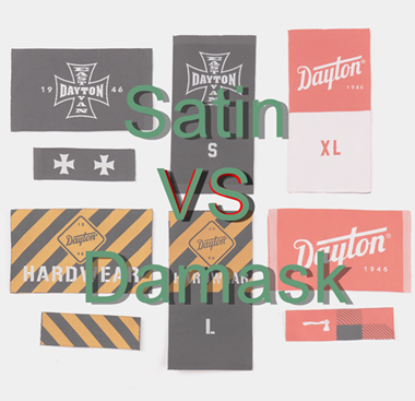 What's the difference between satin woven label and damask woven label？