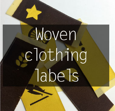 What is woven clothing label?