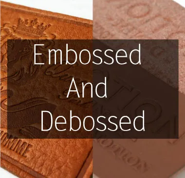 difference between embossed and debossed, embossed vs debossed leather?