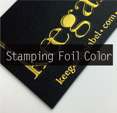 How many stamping foil color could choose for hang tags?
