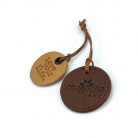 Custom PU leather hang tags