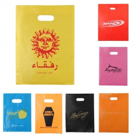 25cm x 35cm Custom Die Cut Plastic shopping Bags