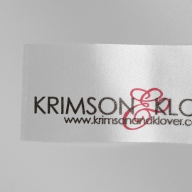 Silk satin label