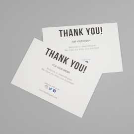 Custom 14pt thank you card