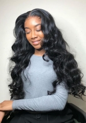 100% Human Hair Pre Plucked Loose wave Frontal Wig