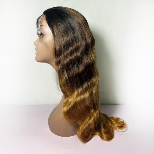 Gorgrous Brown Undetectable Glueless Body wave 5x5 Closure Wig