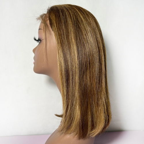 BOB Highlighted Undetectable Glueless Straight 5x5 Closure Wig