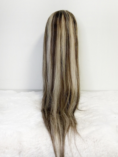 #4#613 Highlighted Transparent 13x4 Lace Straight Wig