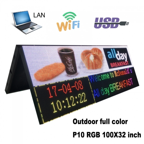 2560x800mm Outdoor LED display  P10 RGB SMD Full color  Waterproof LED advertising screen wall