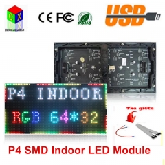 P4 SMD Indoor LED Module 256*128mm 64*32 pixel 1/16 scan RGB full color  Led Displays Module for LED Video Wall