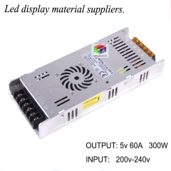 CE certification ultra-thin LED display power YY-D-300-5 input voltage 200-240v stable operation output voltage 5v60A