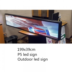 P5 LED Advertising Sign Outdoor Full Color Display 199x39cm  ElectronicLED display