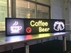 P5 LED Advertising Sign Outdoor Full Color Display 164X36CM ElectronicLED Display Rolling Message Led Sign For Business,Shop,Window