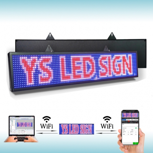CX P10 LED Sign with WiFi - Outdoor Full Color Programmable LED Signs 39x 14 with High Resolution Programmable Scrolling LED Display and High