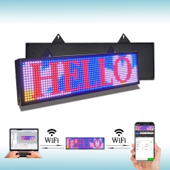 CX PH10mm WiFi Sign 26x 8 inch Outdoor Led Sign Scrolling Message Board RGB Full Color Display with SMD Technology for Advertising and Business
