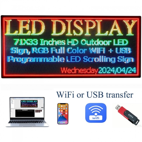 71x33inch Double sided screen Outdoor LED display  P6 RGB SMD Full color  Waterproof LED advertising screen wall