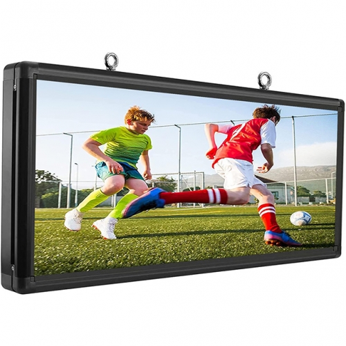 Double-Sided Display Outdoor LED Scrolling Sign 40'' x 18'' Full Color WiFi + USB Programmable LED Sign with High Resolution High Brightness, Support