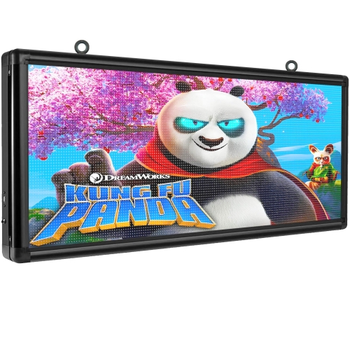 P6 Outdoor LED Sign, 40''x18'' RGB Full Color Programmable LED Display with High Resolution and New SMD Technology Can support Texts, Images and Video