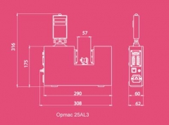 laser diameter gauge --- single axial