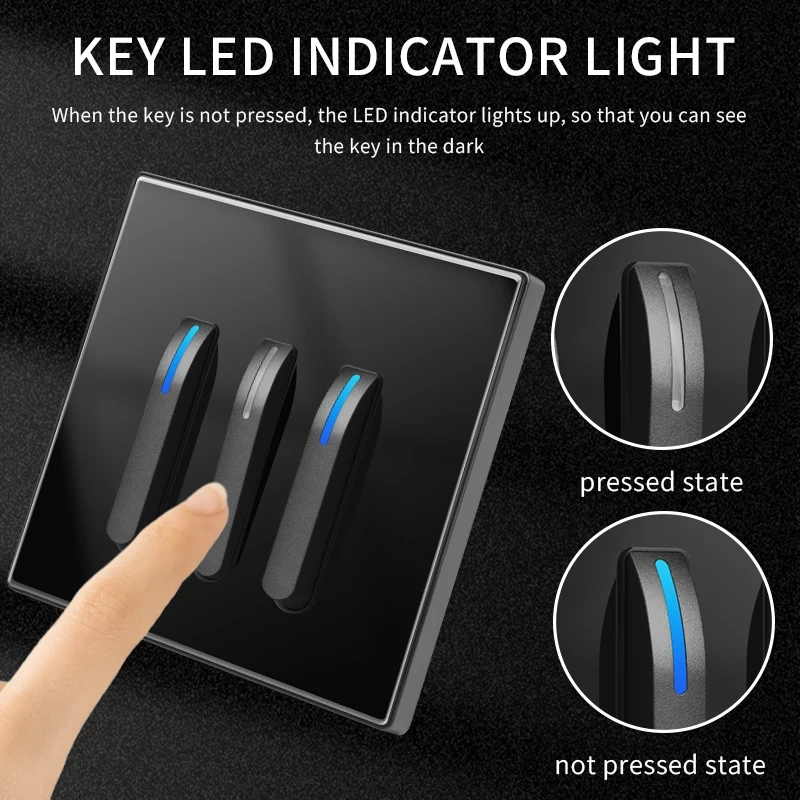 {产品},86 Type Switch Socket Black Tempered Glass Panel Piano Key 16A Air Conditioning Plug,86 Type Switch Socket Black Tempered Glass Panel Piano Key 16A Air Conditioning Plug,UPAD775 MyShop