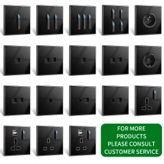 {产品},86 Type Switch Socket Black Tempered Glass Panel Piano Key 16A Air Conditioning Plug,86 Type Switch Socket Black Tempered Glass Panel Piano Key 16A Air Conditioning Plug,UPAD775 MyShop