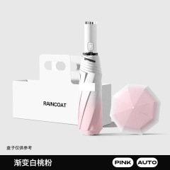 店推自动40骨（加强伞骨黑胶UFP50+）渐变白桃粉
