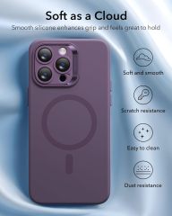 {产品},ESR for iPhone 14 Pro Case with MagSafe, Supports Magnetic Charging, Smooth & Slim Silicone Case, Shockproof, Full Screen and Camera Protection, Soft Microfiber Lining,Purple,ESR for iPhone 14 Pro Case with MagSafe, Supports Magnetic Charging, Smooth & Slim Silicone Case, Shockproof, Full Screen and Camera Protection, Soft Microfiber Lining,Purple,UPAD775 MyShop