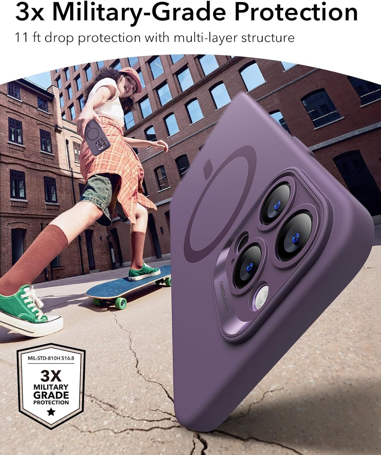 {产品},ESR for iPhone 14 Pro Case with MagSafe, Supports Magnetic Charging, Smooth & Slim Silicone Case, Shockproof, Full Screen and Camera Protection, Soft Microfiber Lining,Purple,ESR for iPhone 14 Pro Case with MagSafe, Supports Magnetic Charging, Smooth & Slim Silicone Case, Shockproof, Full Screen and Camera Protection, Soft Microfiber Lining,Purple,UPAD775 MyShop