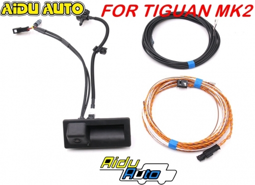 For MQB Tiguan MK2 new touran 5T 5NA827566D 5NA 827 566 D Rear View Camera Trunk handle Water spray Guidance Line WASH