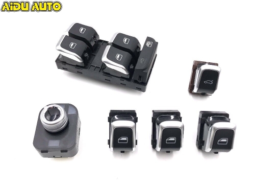 CHROME SIDE MIRROR SWITCH+MASTER WINDOW SWITCH FOR VW AUDI Q5 A4 B8 S4 B8 Q5 A5