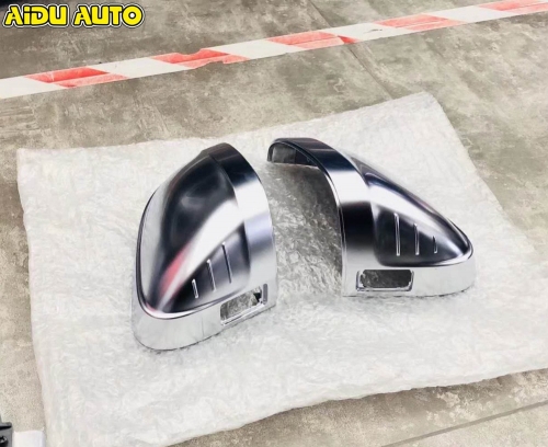 For Audi A4 B9 A5 8W Support Matt Chrome Silver Mirror Case Rearview Mirror Cover Shell