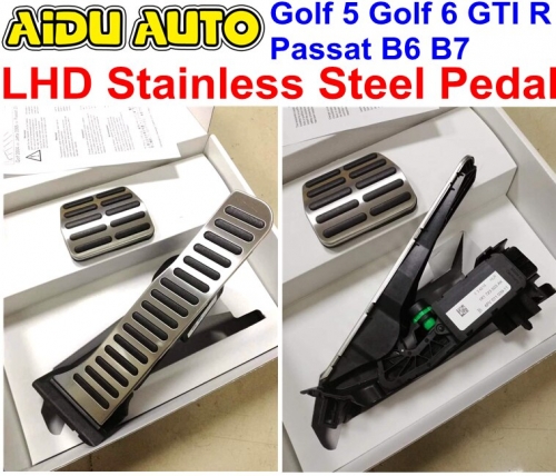 USE For VW Scirocco 3 Golf 5 Golf 6 R Passat B6 B7 CC Q3  LHD Stainless Steel Pedal Covers Set 1K1 064 205 A 1K1 723 503 AB