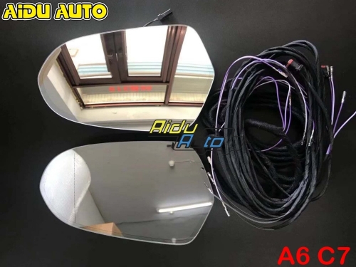 FOR Audi A6 C7 Antiglare Anti-glare Dimming Outside Rear View Side Mirror Glass