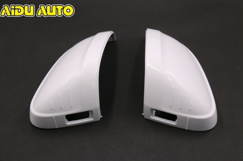 For A4 B9 A5 8W side assist Mirror Case Rearview Mirror Cover Shell white color