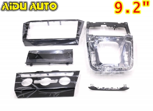 For VW Passat B8 Radio frame PANEL CD Plates Air Conditioning Switch Plates Piano Paint Black