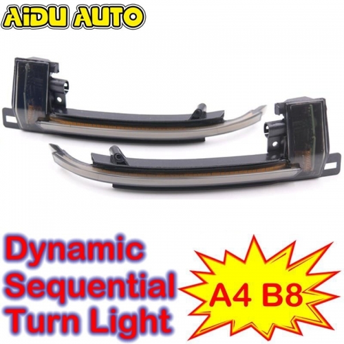 AIDUAUTO Dynamic Blinker Mirror Light FOR Audi A3 8P A4 A5 B8 Q3 A6 C6 4F S6 LED Turn Signal Side Indicator SQ3 A8 D3 8K