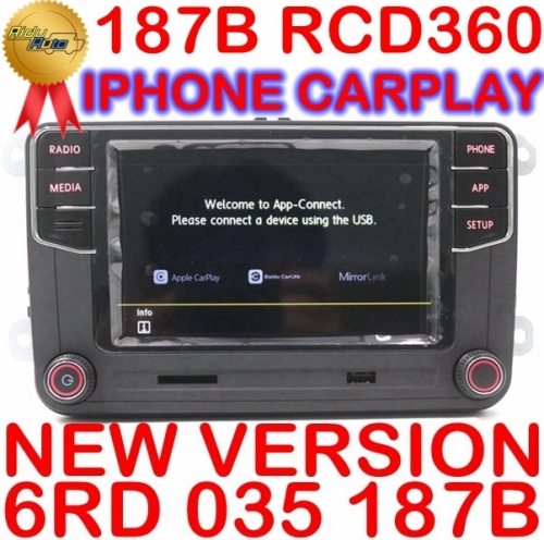 Carplay RCD360 RCD 360 MIB Auto Radio Mirrorlink 6RD 035 187B For VW Golf 5 6 Jetta MK5 MK6 Polo Passat B6 B7 CC Tiguan Touran