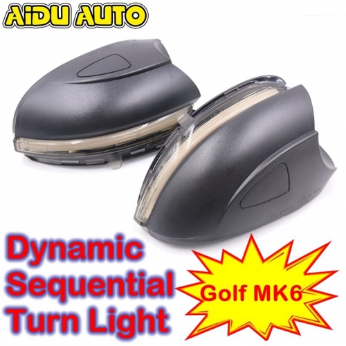 AIDUAUTO FOR Golf MK6 GTI 6 R line Dynamic Blinker Side Mirror indicator R20 LED Turn Signal Light Touran