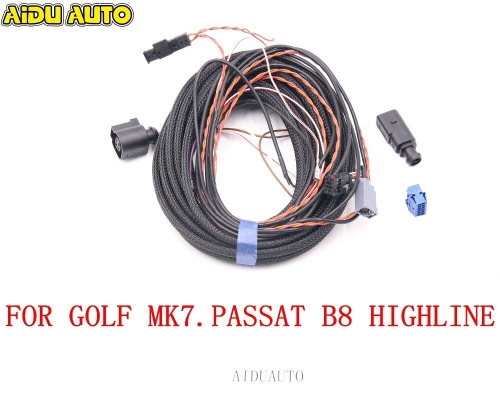 For VW Passat B8 Rear View Camera Reversing badge Logo Camera Highline with canbus Cable Wire Harness