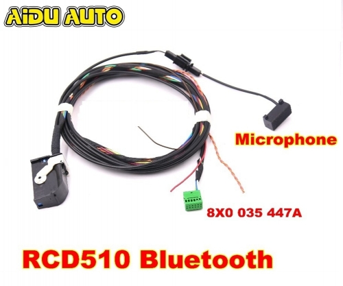 FOR VW Bluetooth Wiring Harness cable 8X0035447A For RCD510 RNS510 Tiguan GOLF Jetta Passat CC With Microphone 8X0 035 447 A