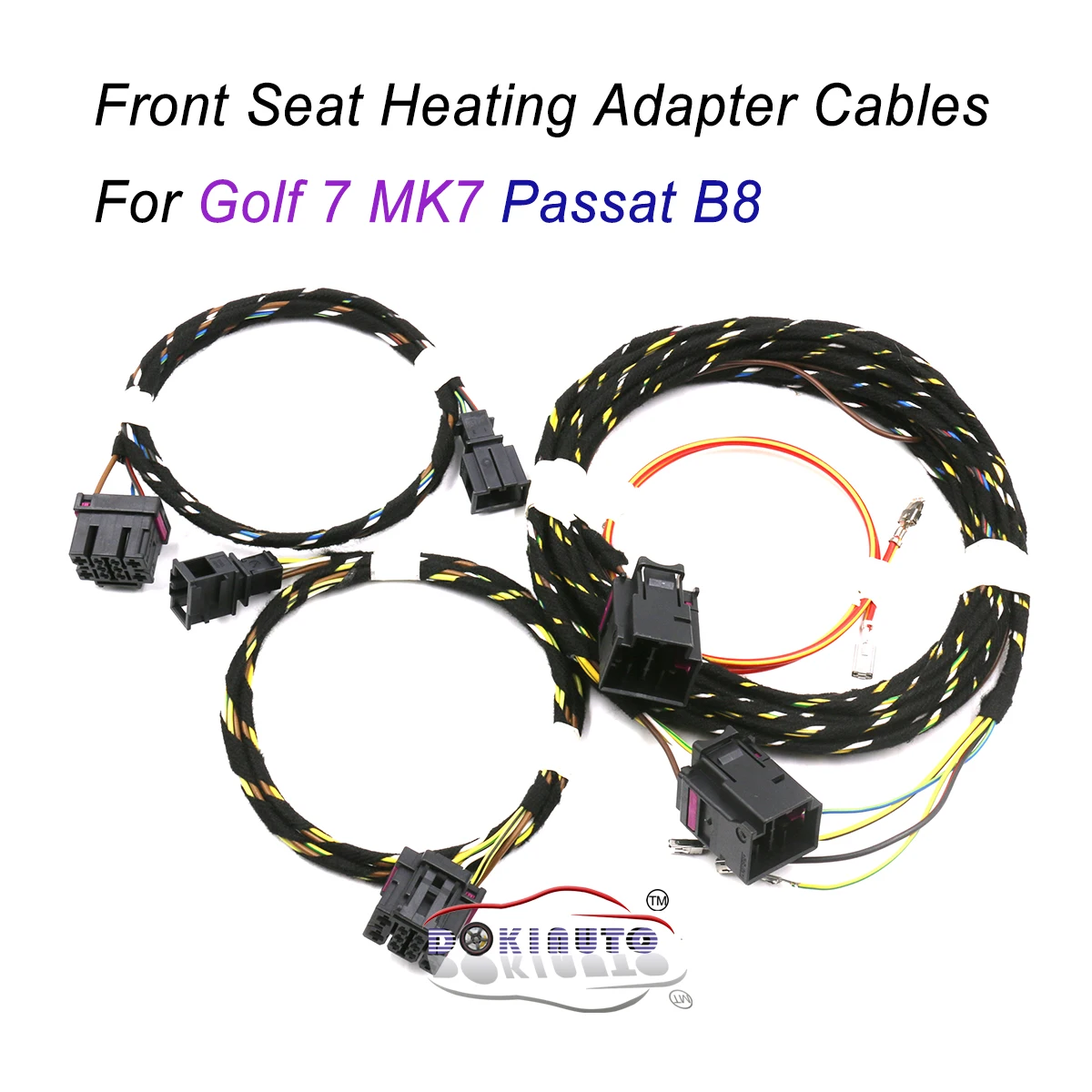 For VW Golf 7 MK7 Passat B8 Front heating seat ( left&amp;right ) Upgrade Adapter Cable Wiring Harness cables