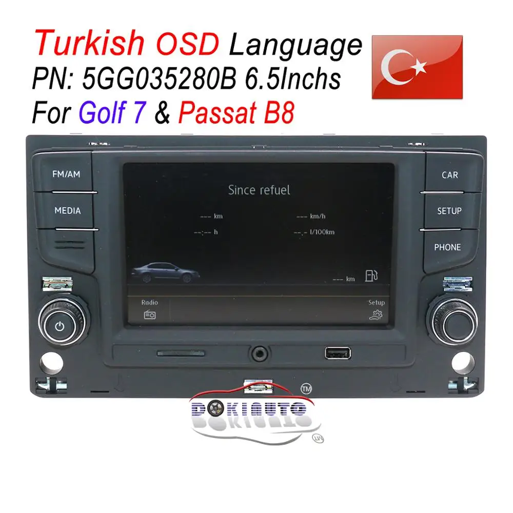 Turkish OSD 6.5 &quot; MIB Radio System Support MirrorLink Bluetooth-compatible Desay 5GG035280B For VW Golf 7 MK7 VII Passat B8