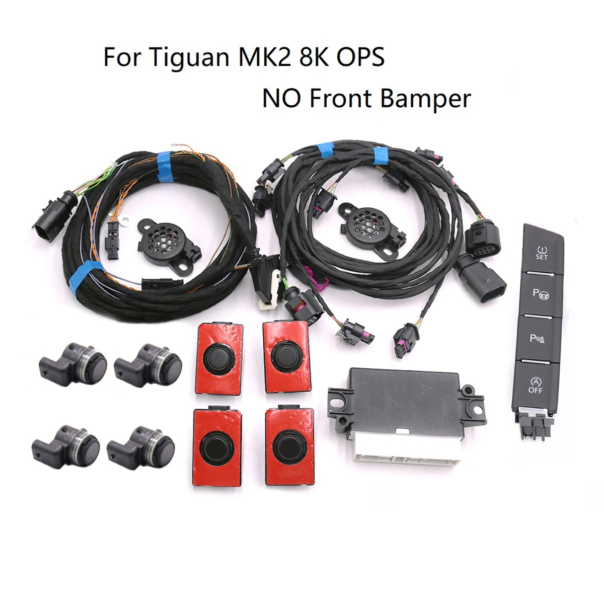 FOR VW Tiguan MK2 NO Front Bamper Bracket Park Pilot Parking Front and rear Parking Pilot 8K PDC OPS KIT