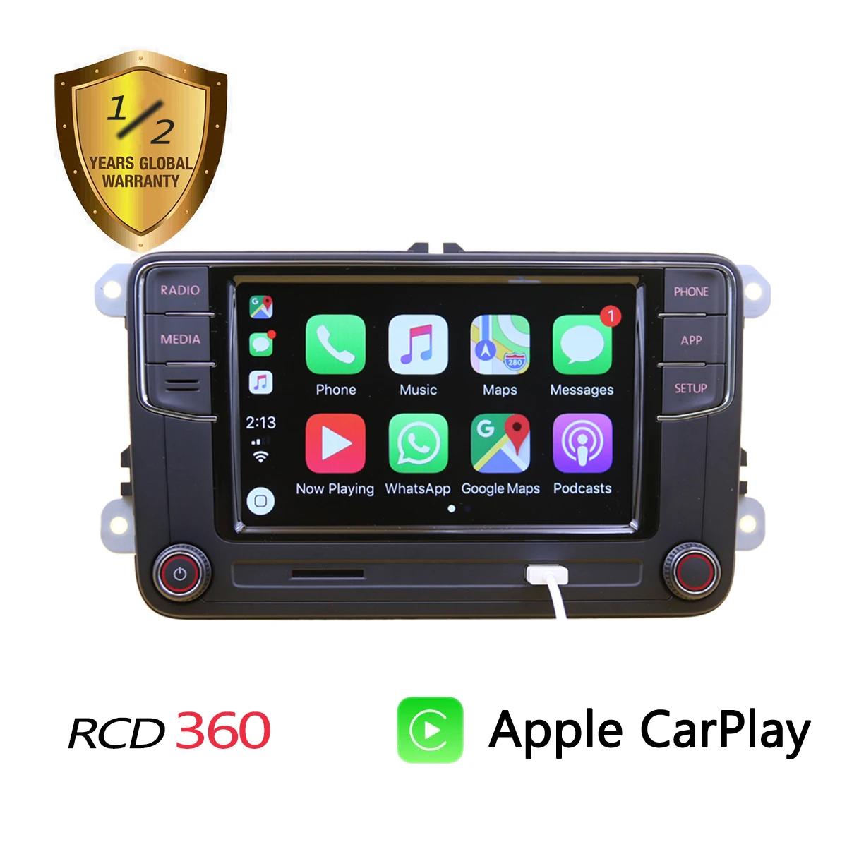 Russian Portuguese Spanish RCD360 Carplay MIB Radio For Golf 5 6 Jetta MK5 MK6 CC Tiguan Passat B6 B7 CC Polo Touran 6RD035187B