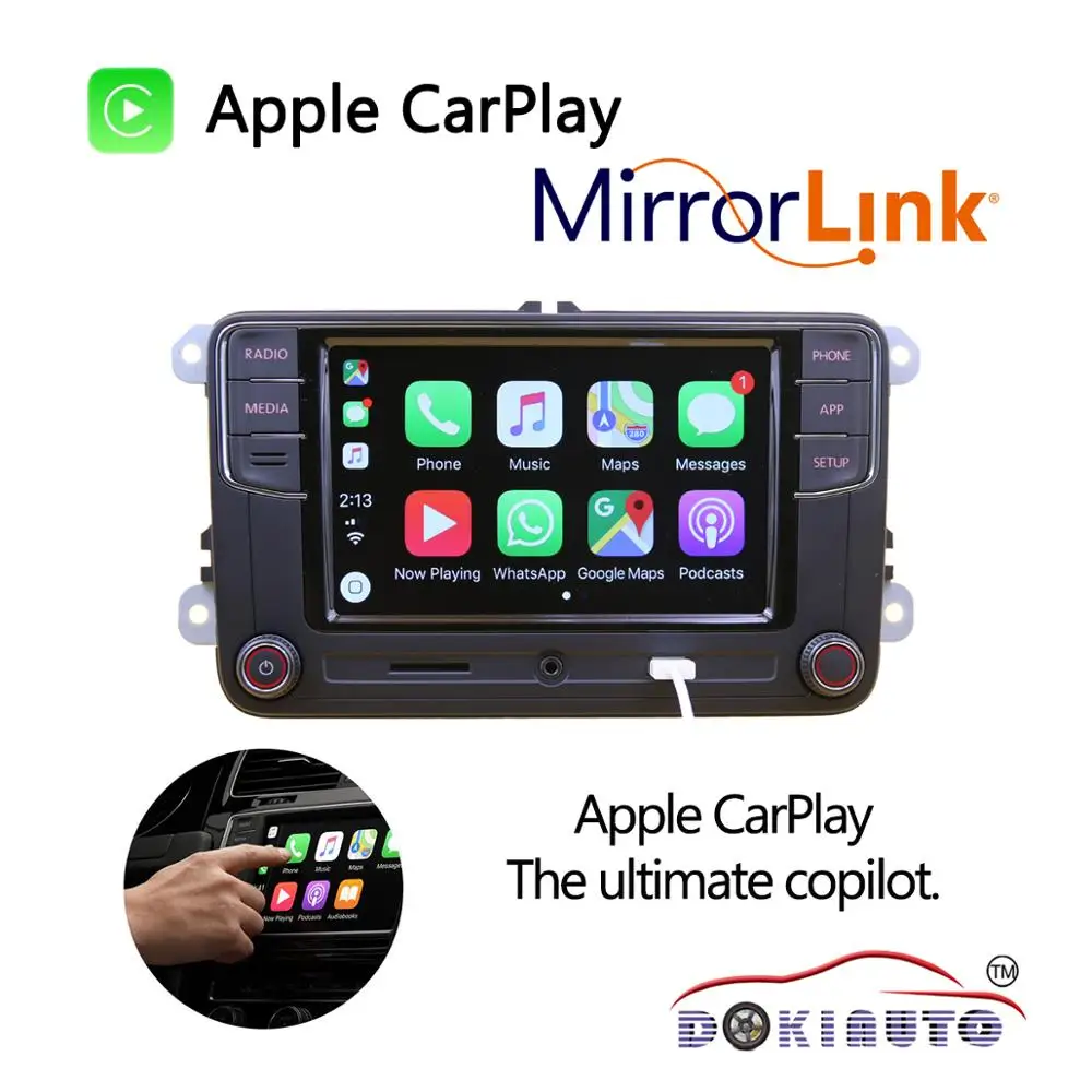 Free Shipping Carplay MIB Radio For VW Golf 5 6 Jetta MK5 MK6 CC Tiguan Passat B6 B7 Polo Touran Skoda 6RD035187B