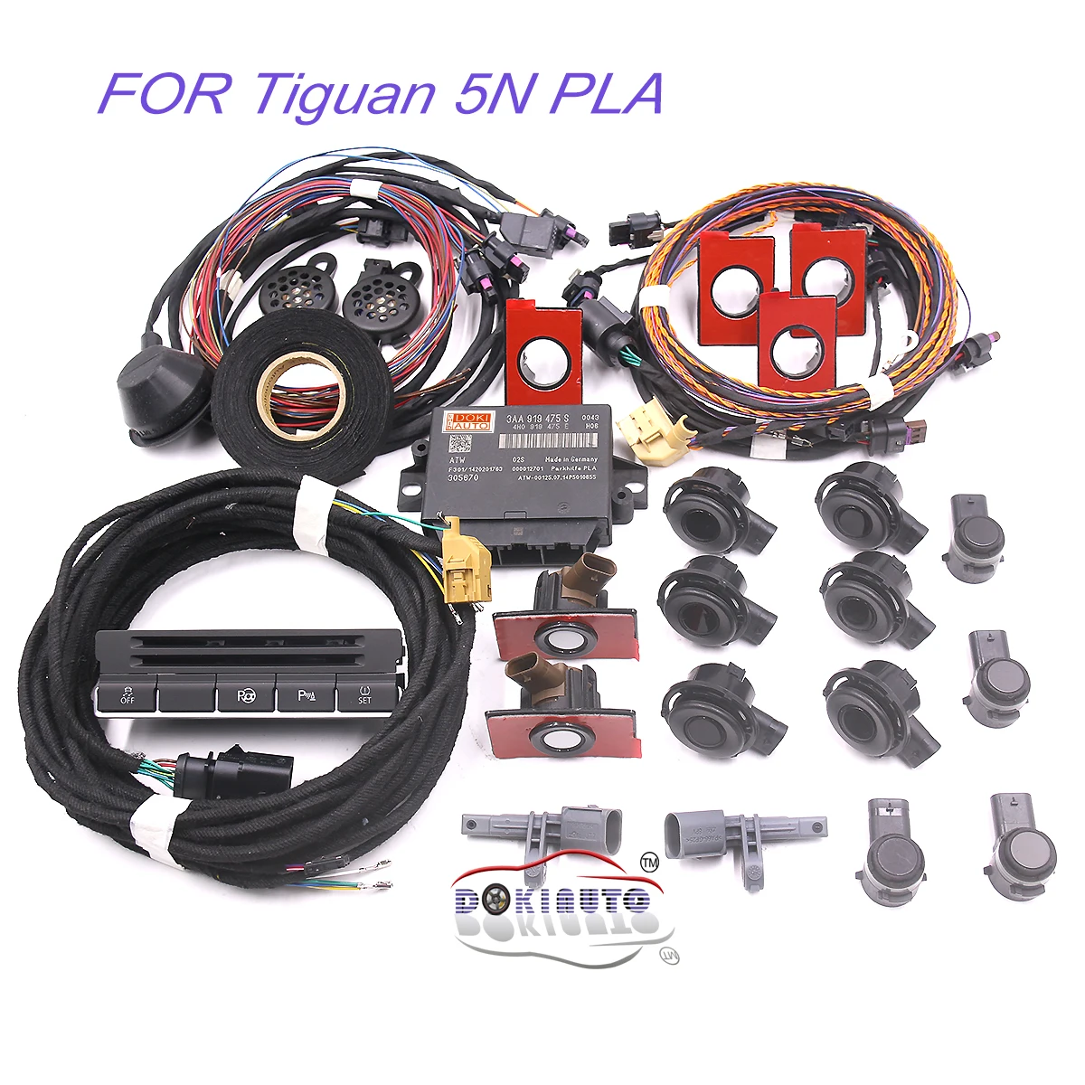 Front &amp; Rear Parking &amp; Park Assist PLA 2.0 OPS Parking UPGRADE KIT 0K TO 12K For VW Tiguan 5N 3AA 919 475 M/S